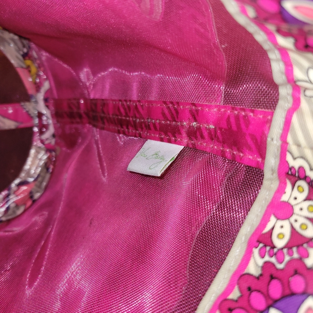 Vera Bradley Pink Paisley Meets Plaid  Shower Caddy /tote Retired - Picture 12 of 12